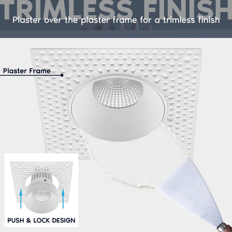 3'' White Aluminum Dimmable LED Recessed Lighting Kit