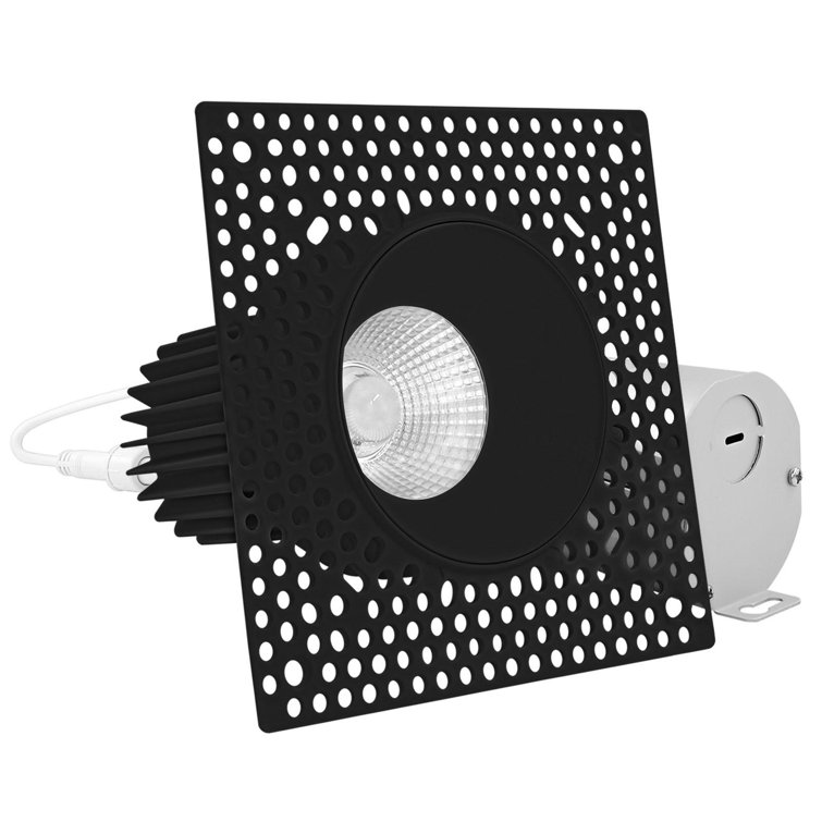 Black Aluminum 3-Inch Trimless LED Recessed Lighting Kit