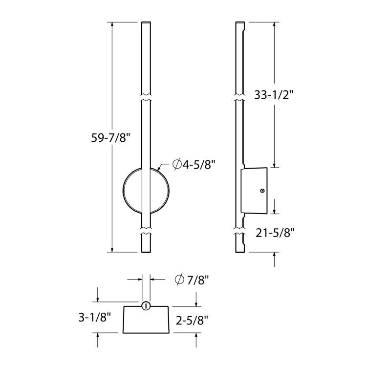 Sleek Black Aluminum Linear LED Wall Sconce
