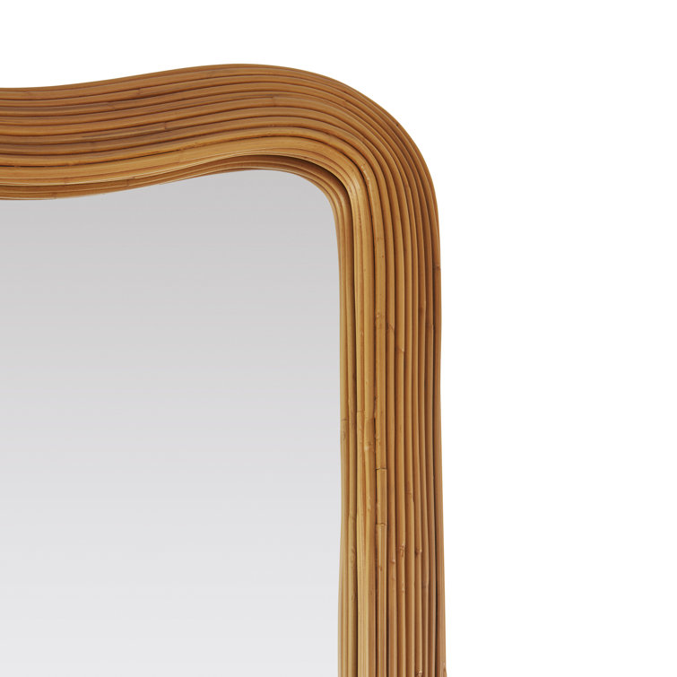 Riviera Ripple Brown Full Length Rectangular Mirror