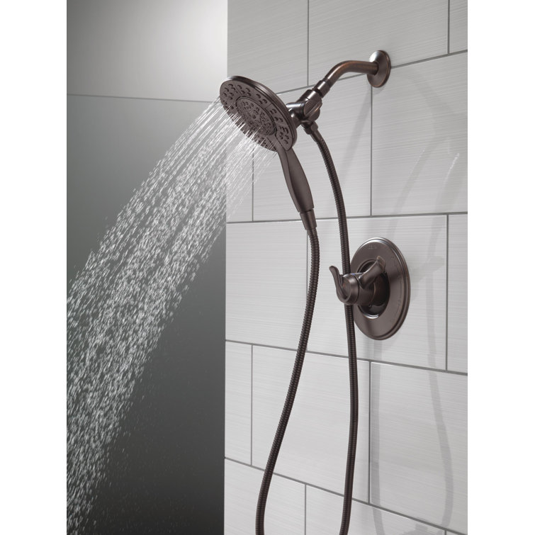 Venetian Bronze 4-Setting Dual Shower Head with Handheld Spray
