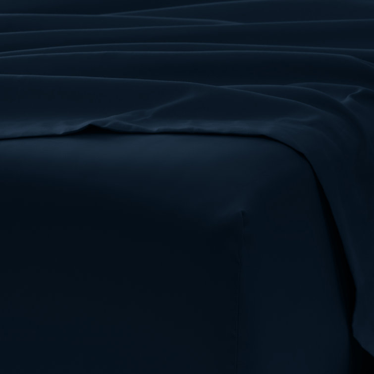 Navy Deep Pocket Full Size Microfiber Bed Sheet Set
