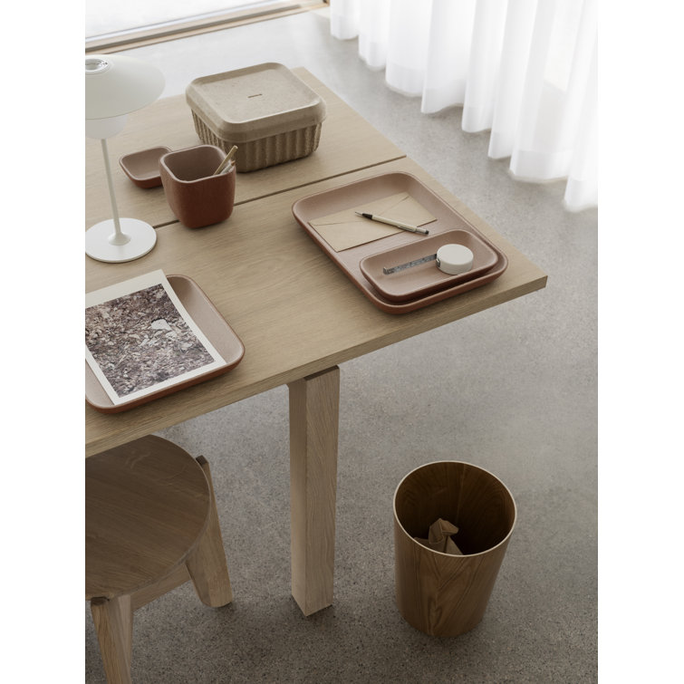 Natural Hardwood Round Wastepaper Basket