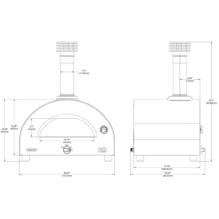 Stainless Steel Gas Fired Outdoor Pizza Oven