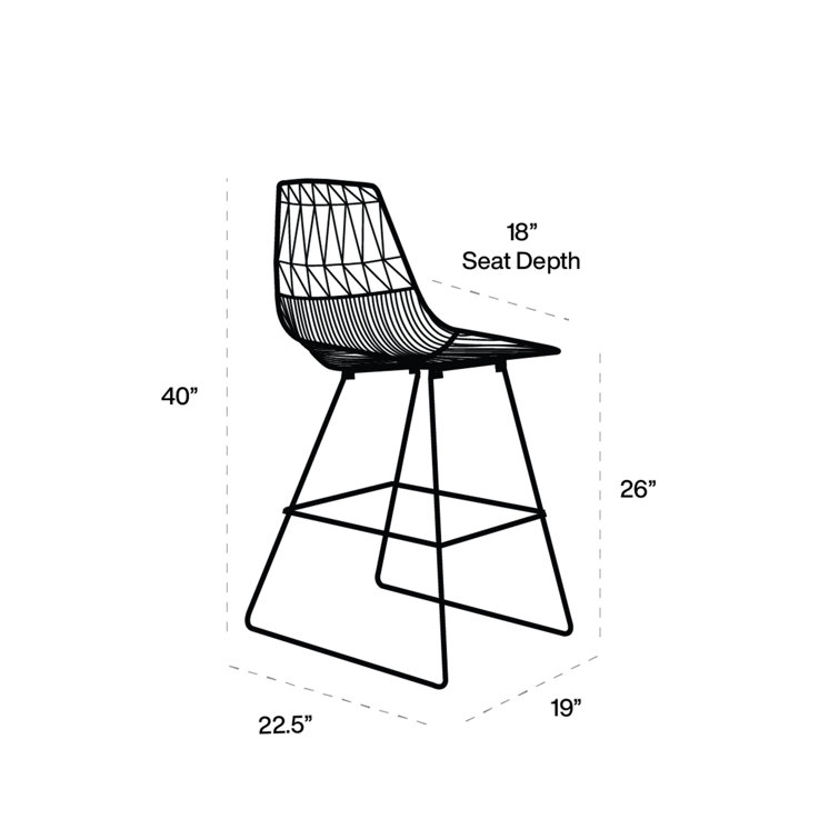 Saddle Style 26" Metal and Leather Counter Stool in White