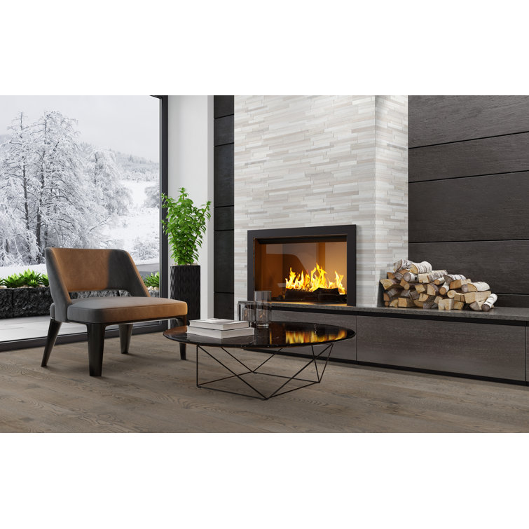 White Oak 6'' x 24'' Stacked Stone Ledger Panel Wall Tile