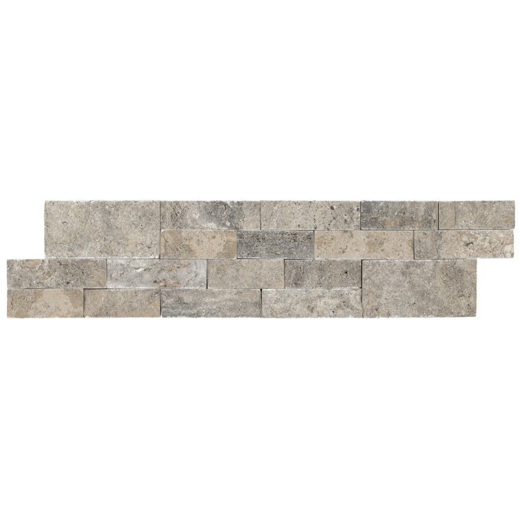 Sunset Silver 6" x 24" Stacked Natural Stone Wall Tile