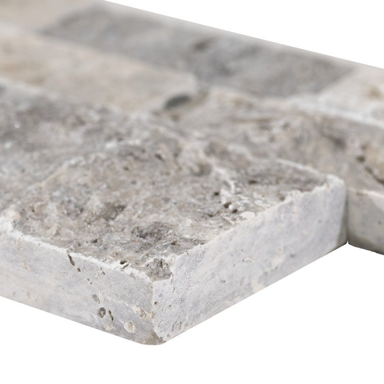 Sunset Silver 6" x 24" Stacked Natural Stone Wall Tile