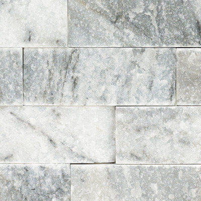 Arabescato Carara 24" x 6" Natural Marble Stacked Stone Wall Tile