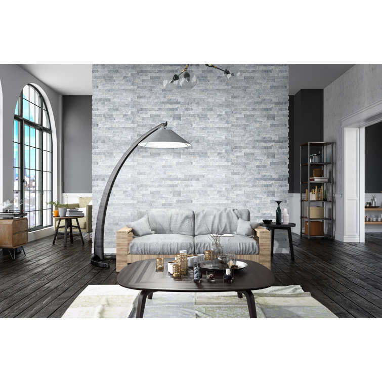 Cosmic Gray 6'' x 24'' Stacked Natural Stone Wall Tile