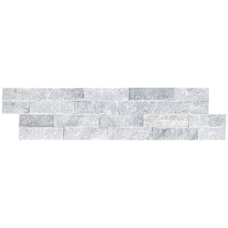 Cosmic Gray 6'' x 24'' Stacked Natural Stone Wall Tile