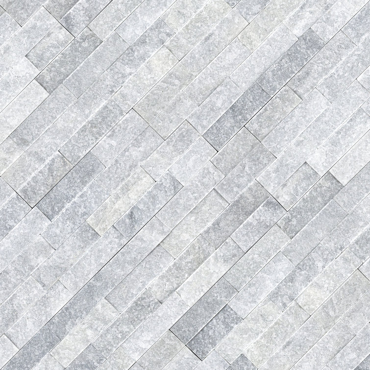 Cosmic Gray 6'' x 24'' Stacked Natural Stone Wall Tile