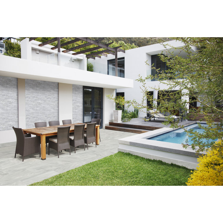 Cosmic Gray 6'' x 24'' Stacked Natural Stone Wall Tile