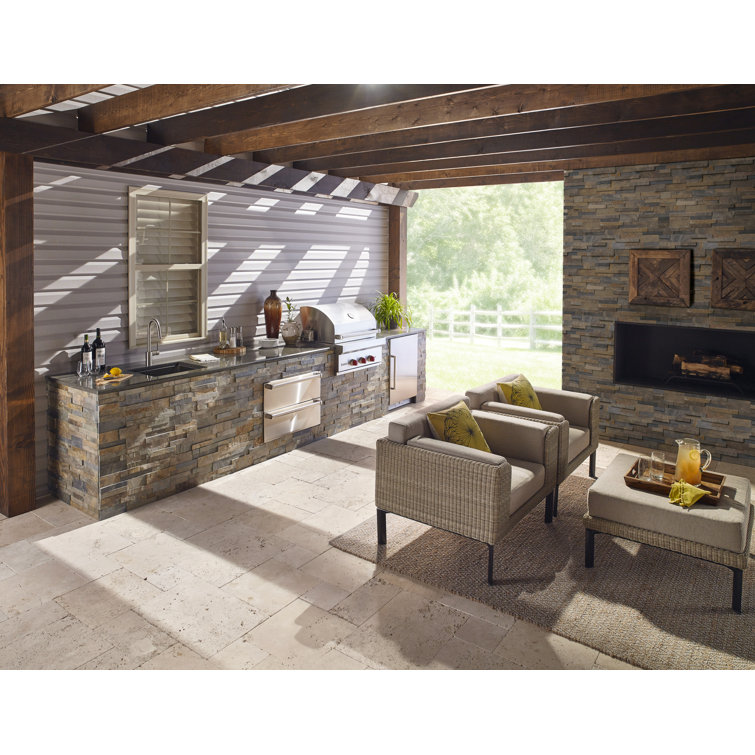 Rustic Gold Natural Stone Ledger Panel Wall Tile