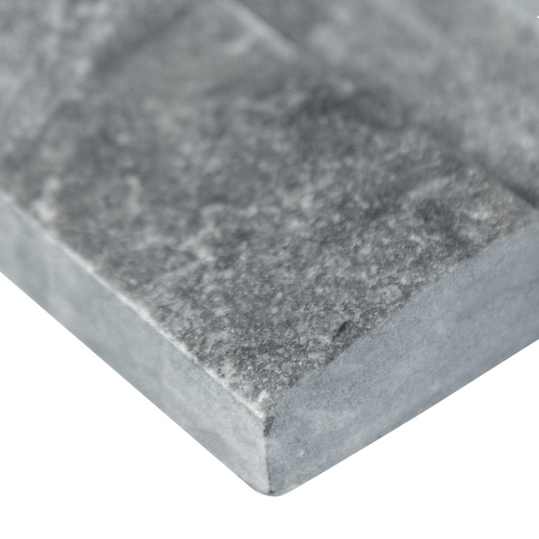 Glacial Grey 6'' x 24'' Marble Stacked Stone Wall Tile