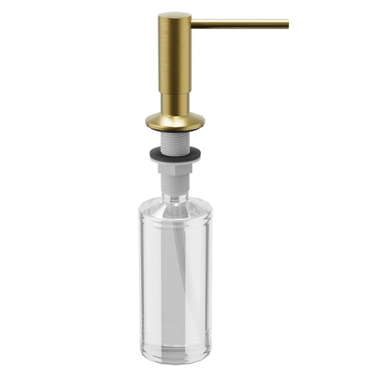 Brushed Gold Brass Kitchen Soap Dispenser