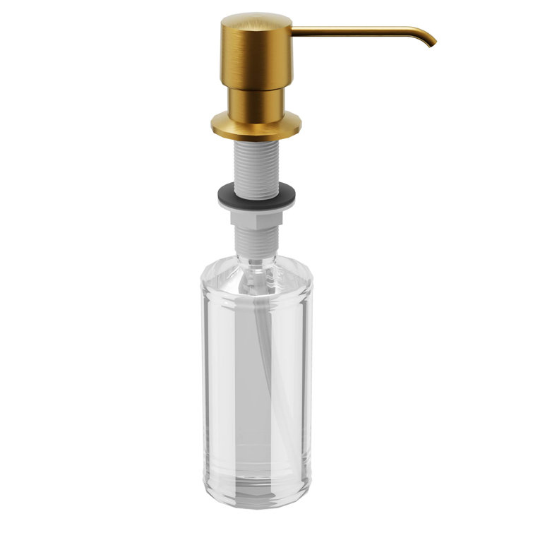 Gold Brass and Plastic Soap/Lotion Dispenser