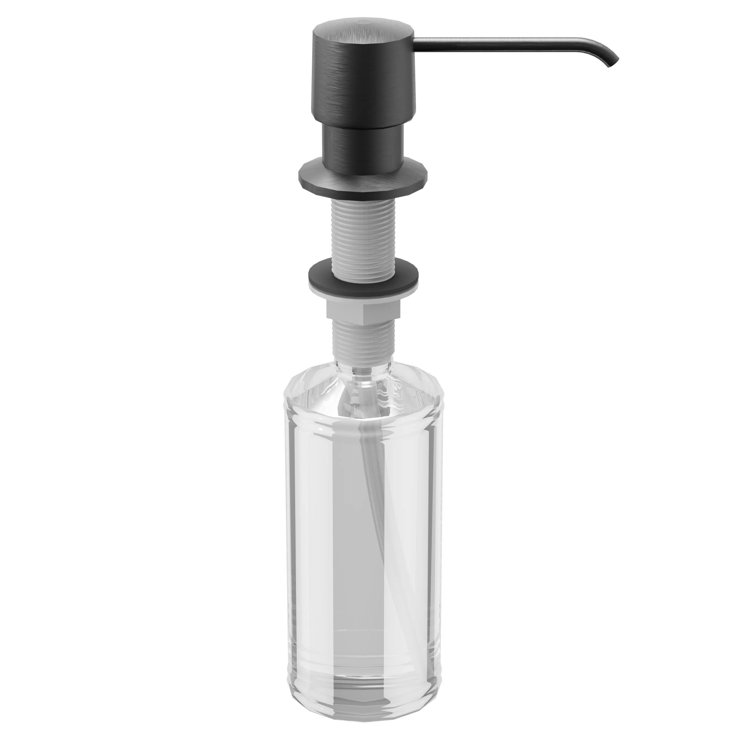 Gunmetal Grey Brass Deck-Mount Soap and Lotion Dispenser