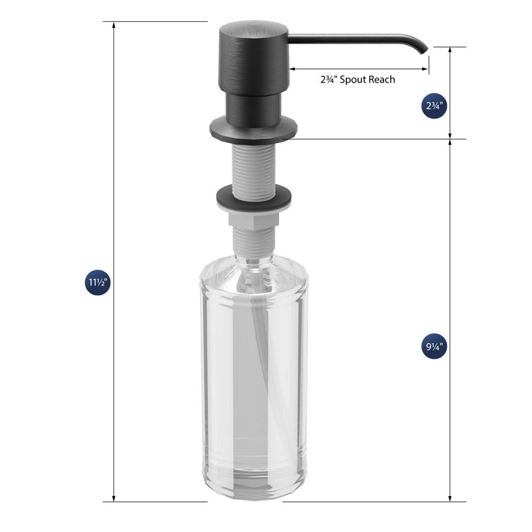 Gunmetal Grey Brass Deck-Mount Soap and Lotion Dispenser