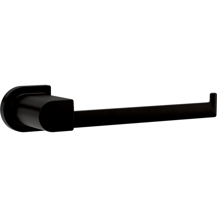 Matte Black Modern Wall Mount Toilet Paper Holder
