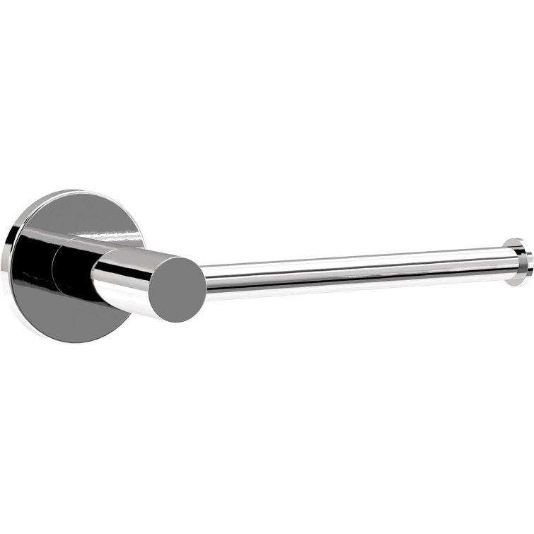 Polished Chrome Minimalist Wall Mounted Toilet Paper Holder