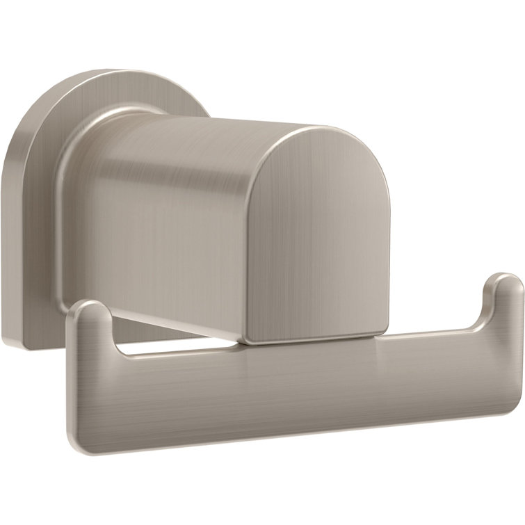 Xander Brushed Nickel Double Wall Mounted Robe Hook