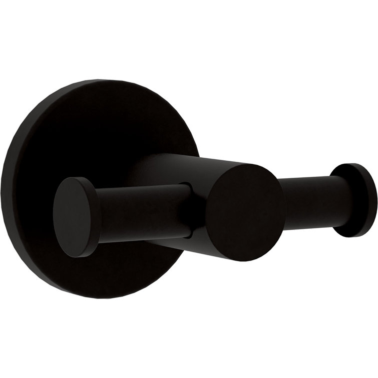 Matte Black Modern Double Wall Mounted Robe Hook