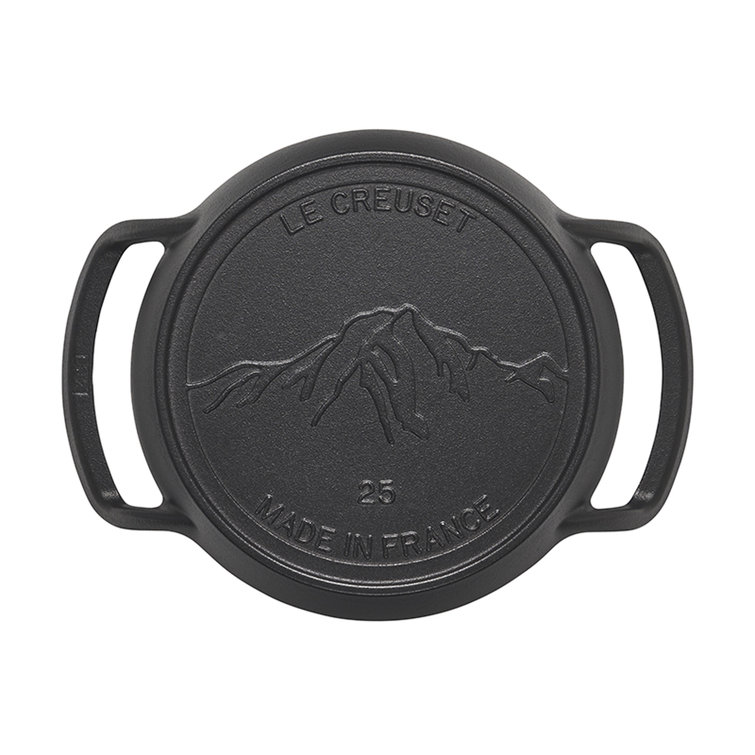 10" Black Enameled Cast Iron Skillet with Raised Handles
