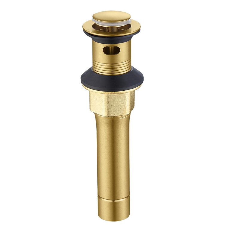 Brushed Gold Bathroom Sink Pop-Up Drain Assembly