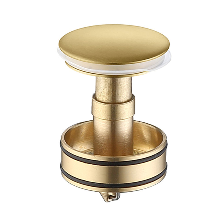 Brushed Gold Bathroom Sink Pop-Up Drain Assembly