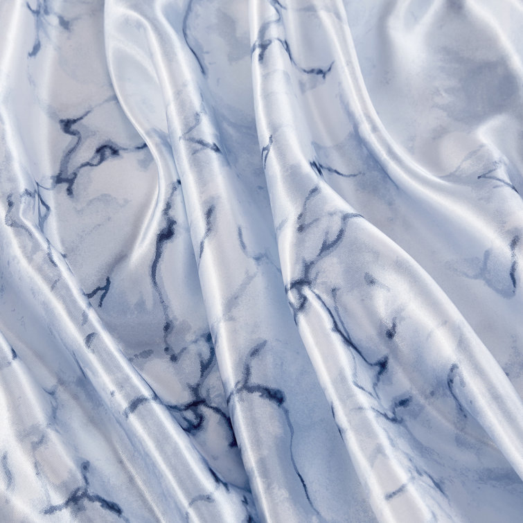 Queen Blue Stripe Cotton Percale Sheet Set