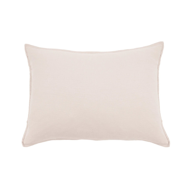 Blush Pink Twin Cotton Duvet Cover Set with Standard Sham