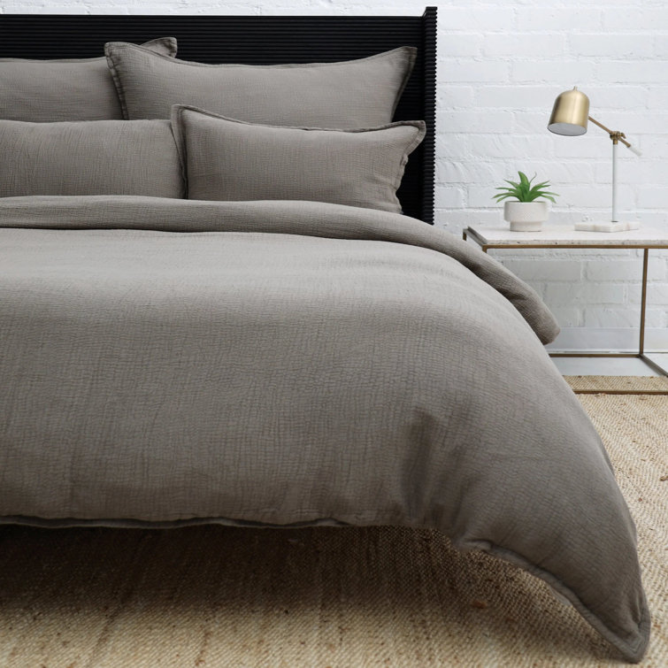 Taupe Greige Cotton Rectangular Throw Pillow