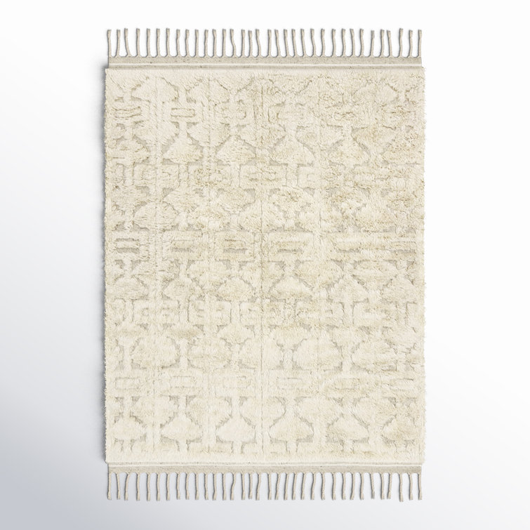Ivory Hand-Loomed Wool Tufted 2' x 3' Area Rug