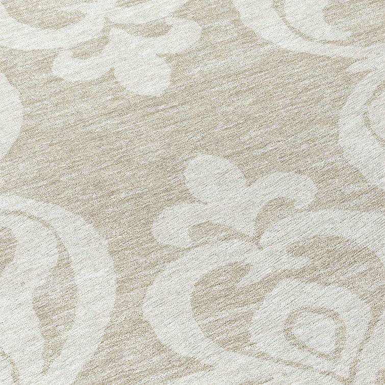 Chantille Beige Rectangular Synthetic Washable Rug 2'6" x 3'10"