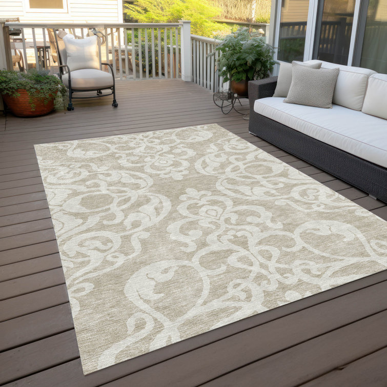 Chantille Beige Rectangular Synthetic Washable Rug 2'6" x 3'10"