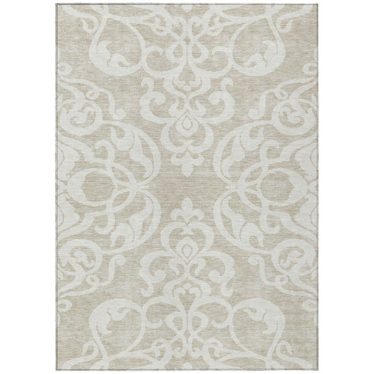 Chantille Beige Rectangular Synthetic Washable Rug 2'6" x 3'10"