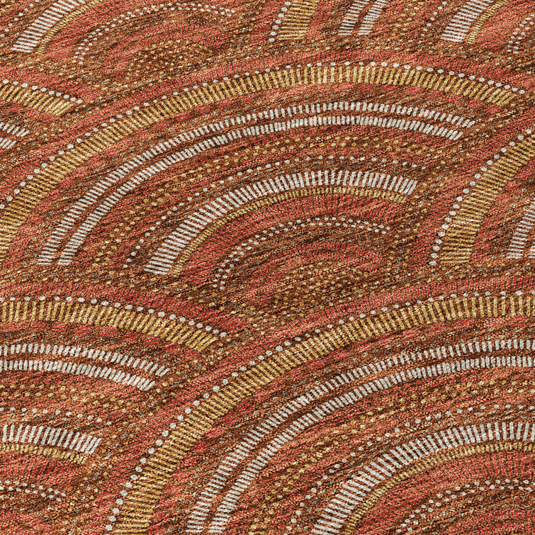 Paprika Rectangular Synthetic Indoor/Outdoor Area Rug