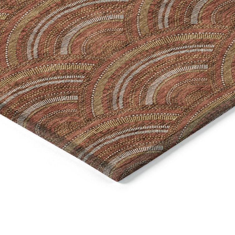 Paprika Rectangular Synthetic Indoor/Outdoor Area Rug