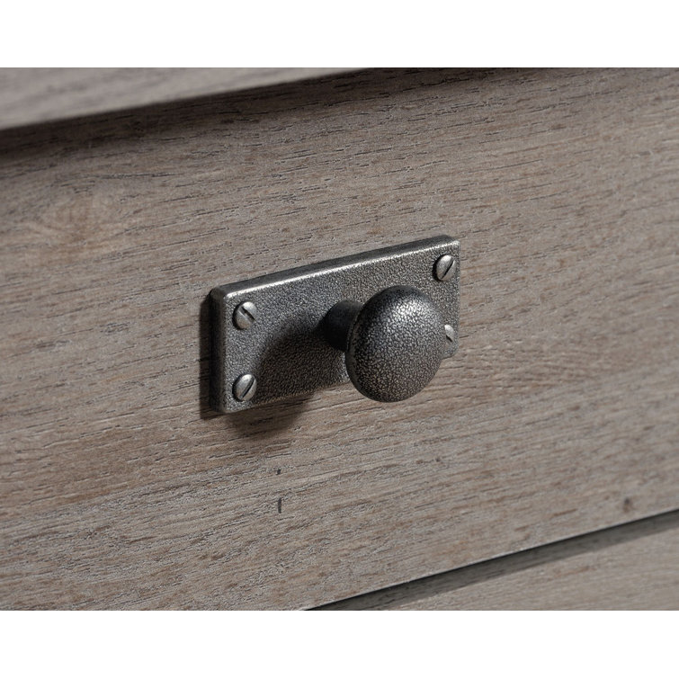 Mystic Oak Coastal Desk with Letter-Size File Drawer and Storage Shelf