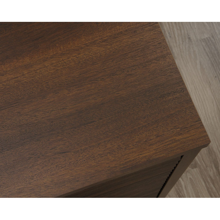 Spiced Mahogany 65'' L-Shaped Executive Desk with File Storage
