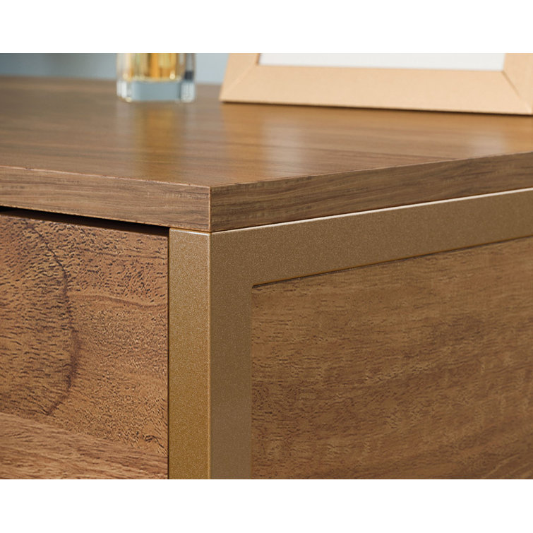 Sindoori Mango Wood L-Shaped Computer Desk with Drawers