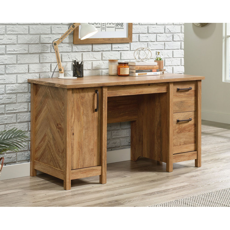 Sindoori Mango 53'' Home Office Desk with Filing Cabinet