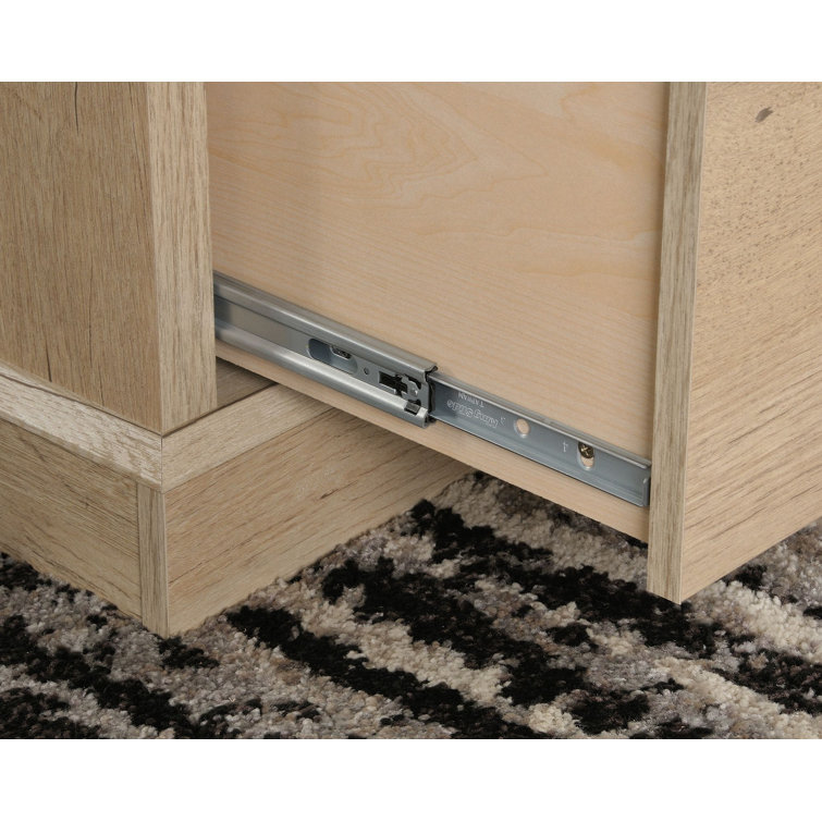 Executive Prime Oak Desk with Locking Drawers and Cord Management