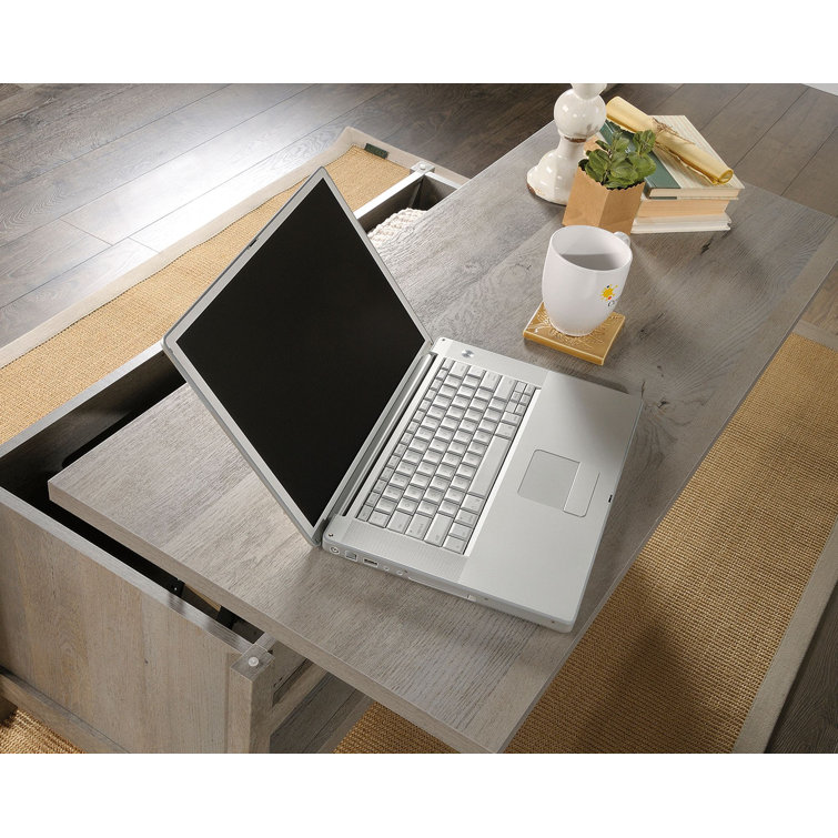 Mystic Oak Rectangular Lift-Top Coffee Table with Storage