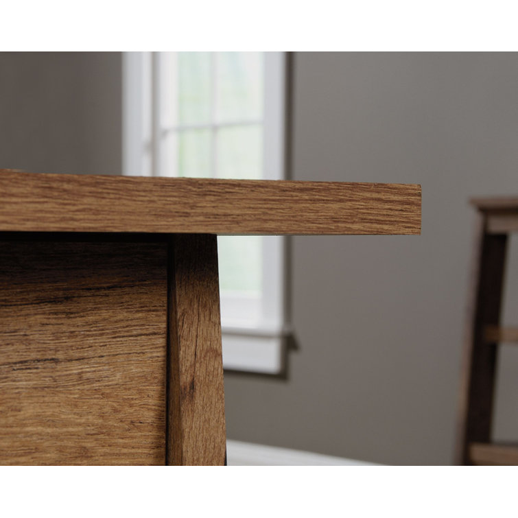 Vintage Oak Executive Home Office Desk with Filing Drawers