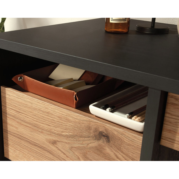 Raven Oak Timber Accented Home Office Desk with Storage