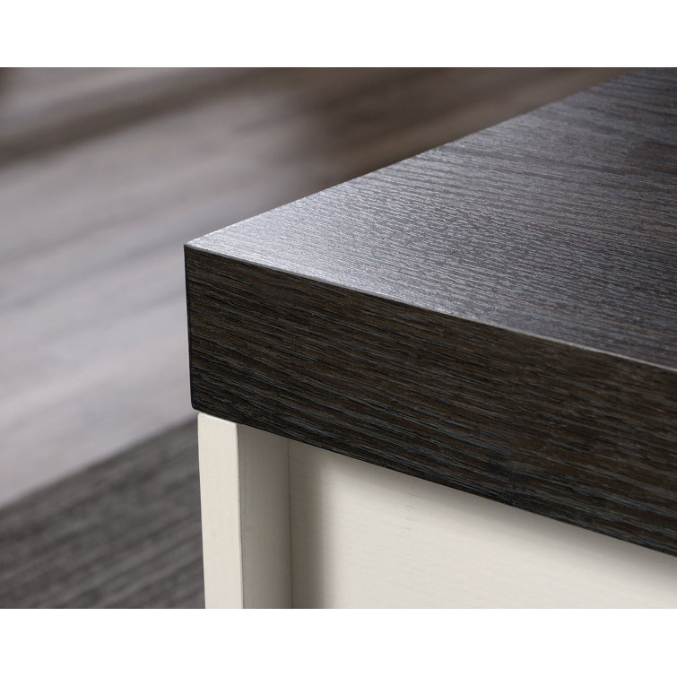 Charcoal Ash & Pearl Oak Rectangular Lift-Top Coffee Table with Storage