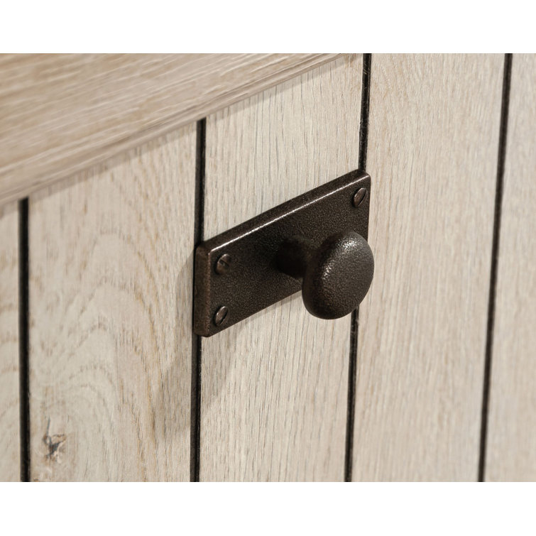 Chalked Chestnut Engineered Wood Nightstand with Cubbyhole Storage