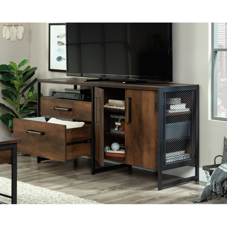 Briarbrook Barrel Oak 60" Modern TV Credenza with Adjustable Shelves